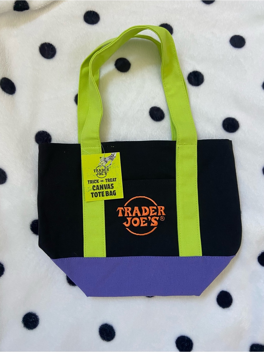 Halloween Black Canvas Trader Joe’s Tote Bag